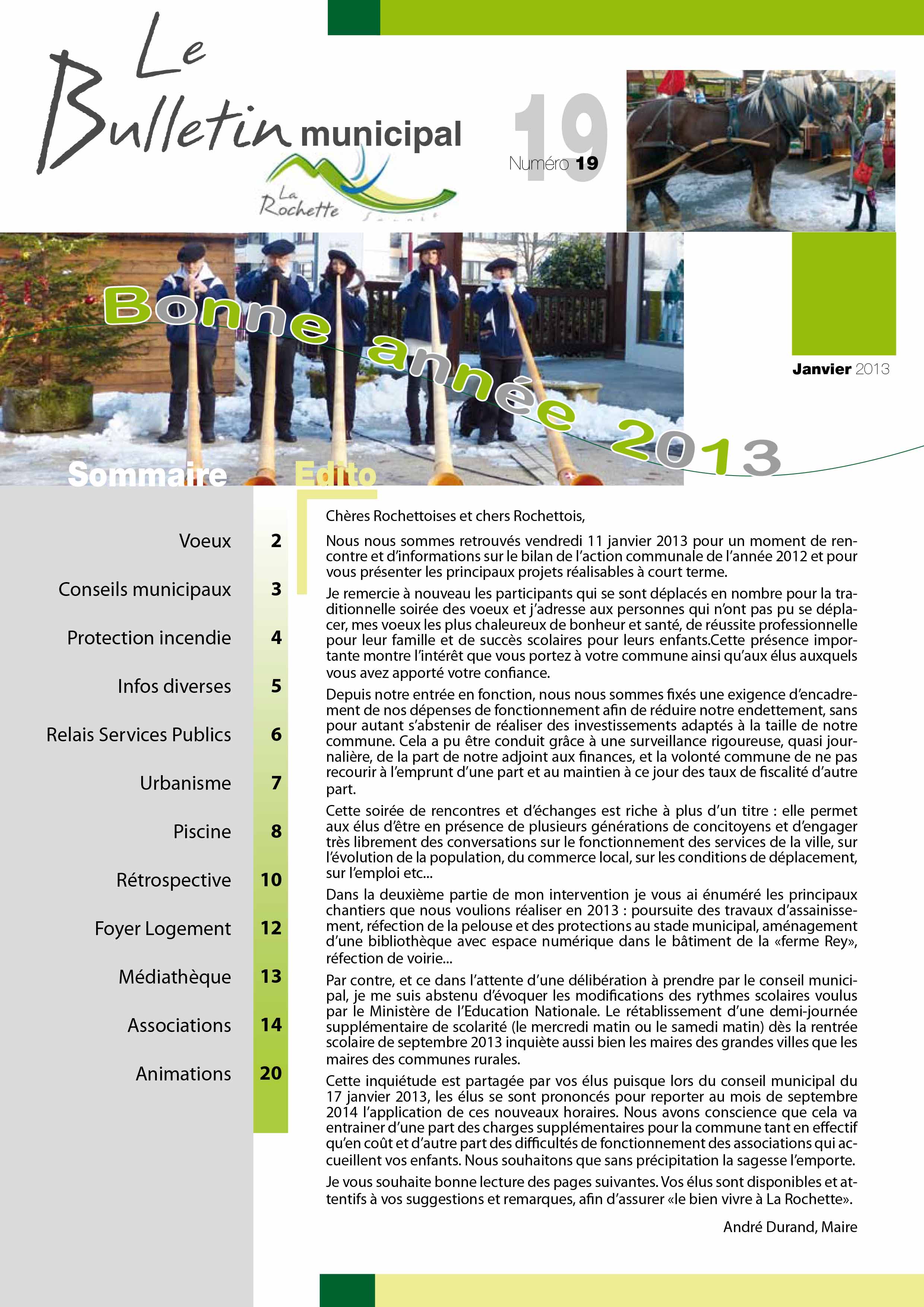 Bulletin municipal janvier 2013