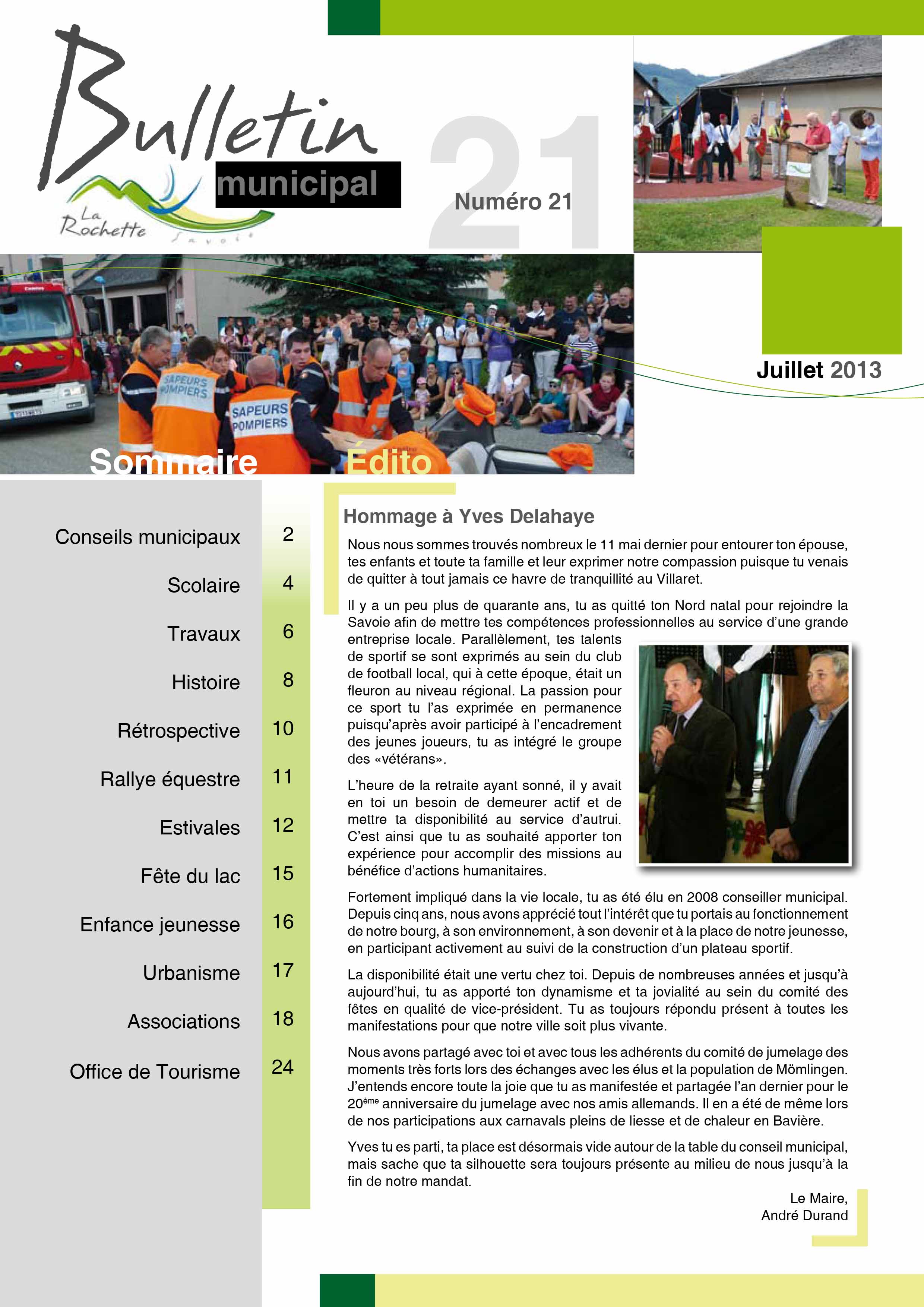 Bulletin municipal juillet 2013