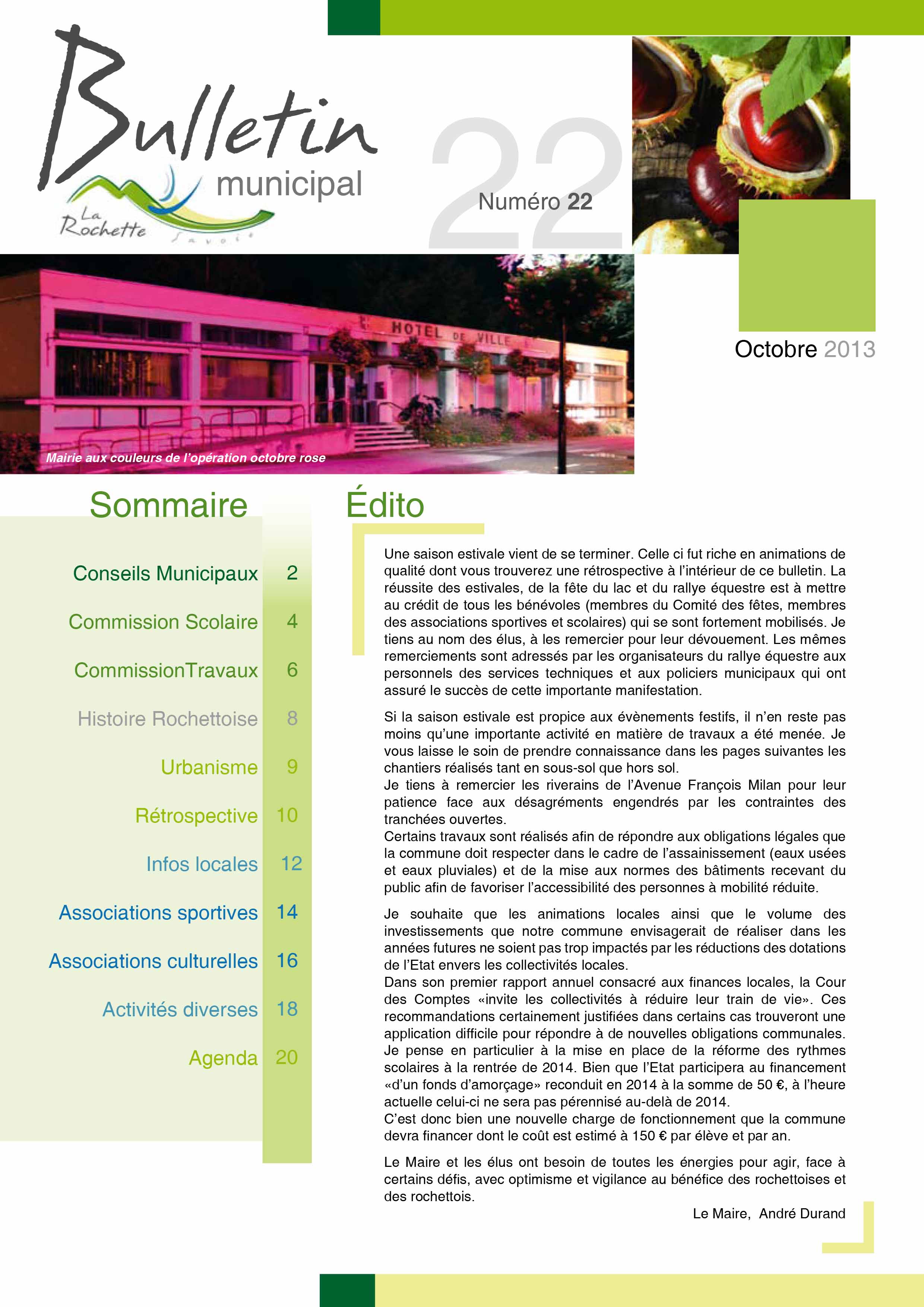 Bulletin municipal octobre 2013