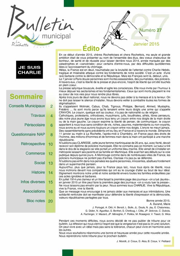 Bulletin municipal janvier 2015