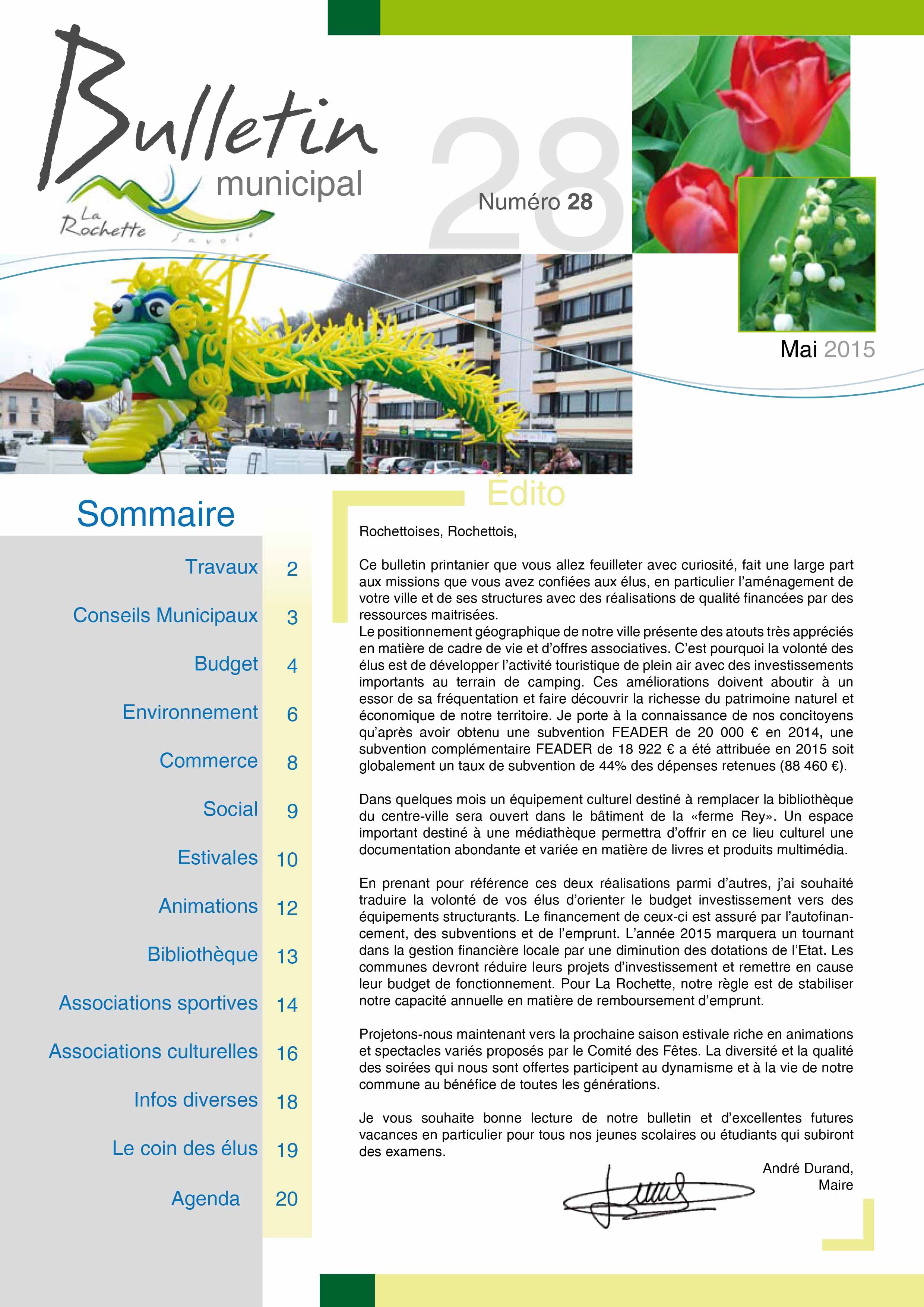 Bulletin municipal mai 2015