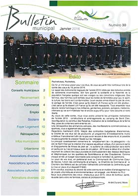 Bulletin municipal janvier 2016