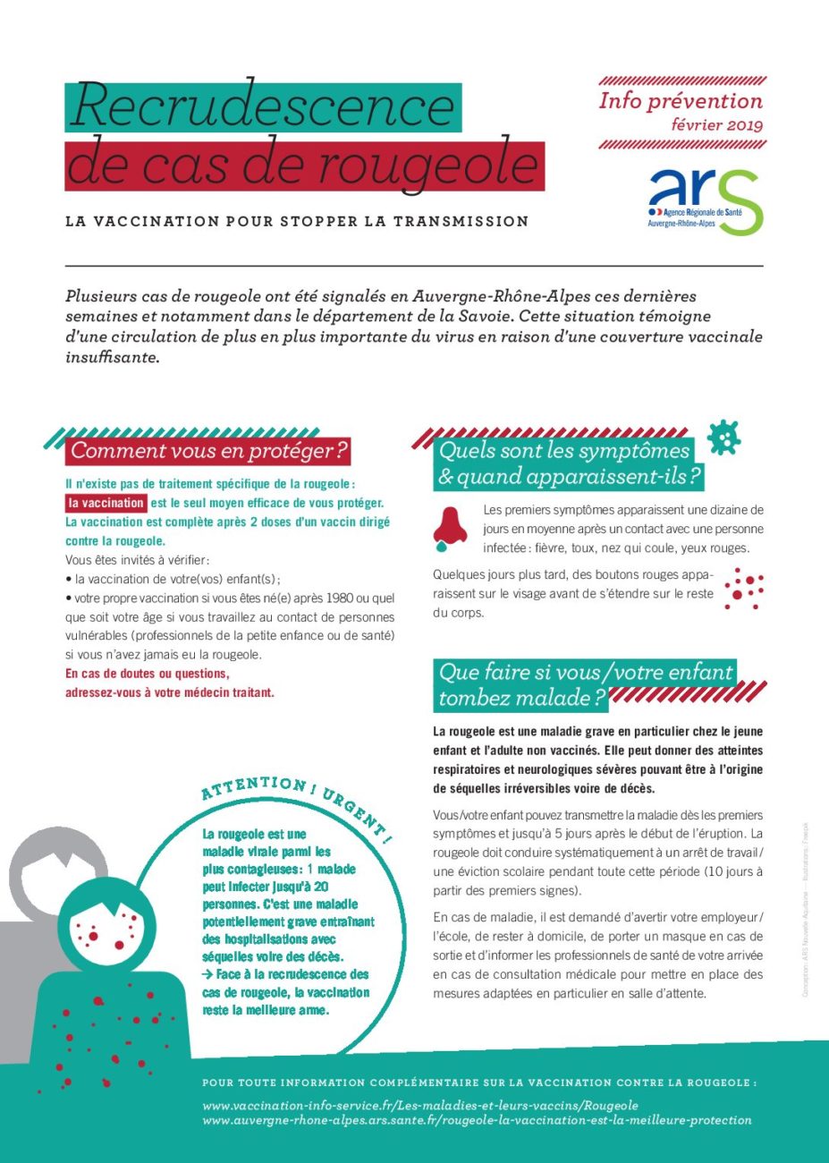 Extension de l’épidémie de rougeole en Auvergne-Rhône-Alpes