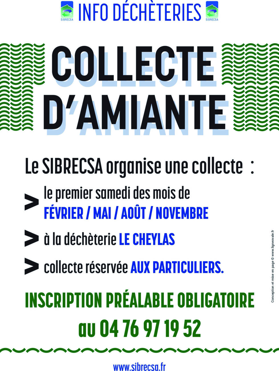 Collecte d’amiante par le SIBRECSA