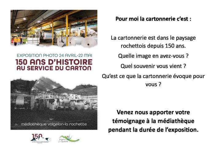 LES 150 ANS DE LA CARTONNERIE ET VOUS