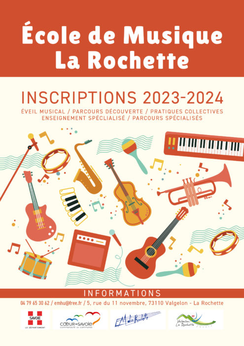 Inscriptions 2023-2024 ouvertes pour l’École de Musique La Rochette !