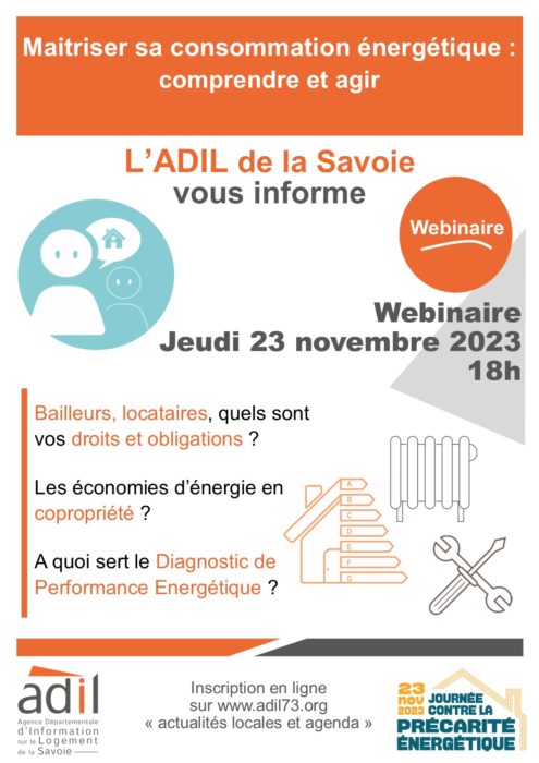 ADIL 73 – Webinaire « Maitriser sa consommation énergétique : comprendre et agir »