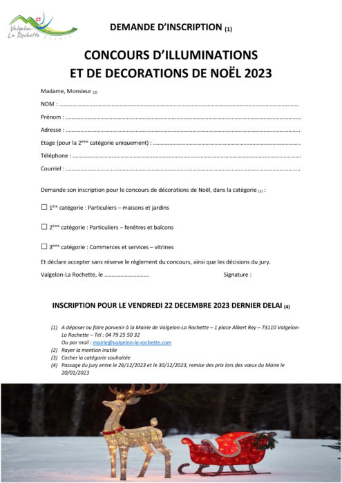 Participez à notre CONCOURS D’ILLUMINATIONS ET DE DECORATIONS DE NOËL 2023 ! 🎅🏻