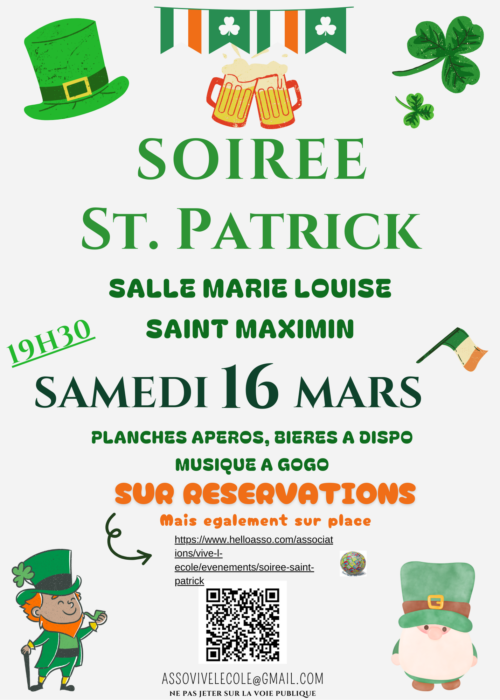 SOIREE SAINT-PATRICK A ST-MAXIMIN