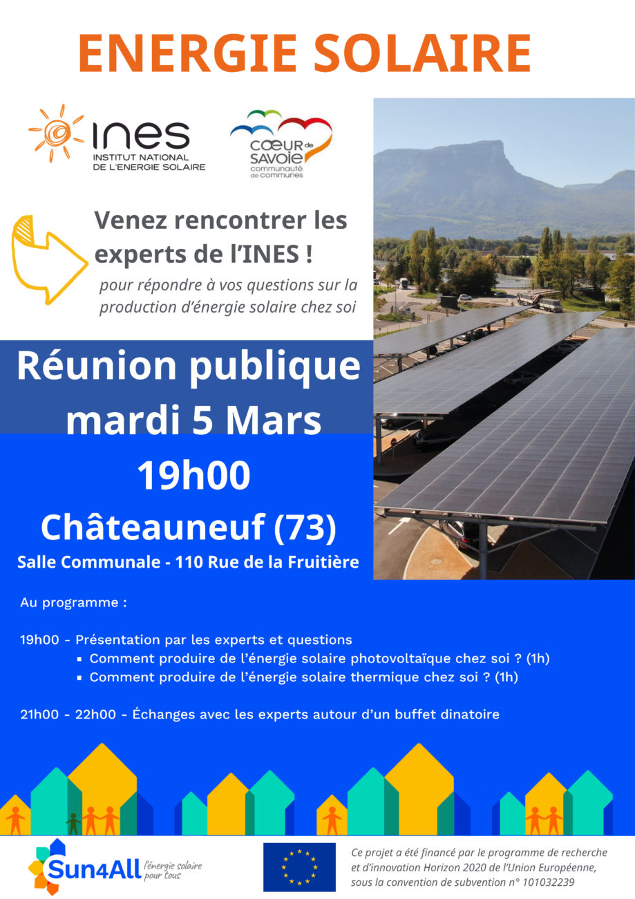 REUNION PUBLIQUE : ÉNERGIE SOLAIRE