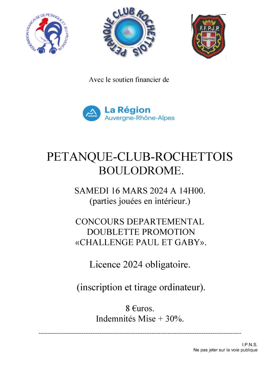 Concours Départemental de Pétanque