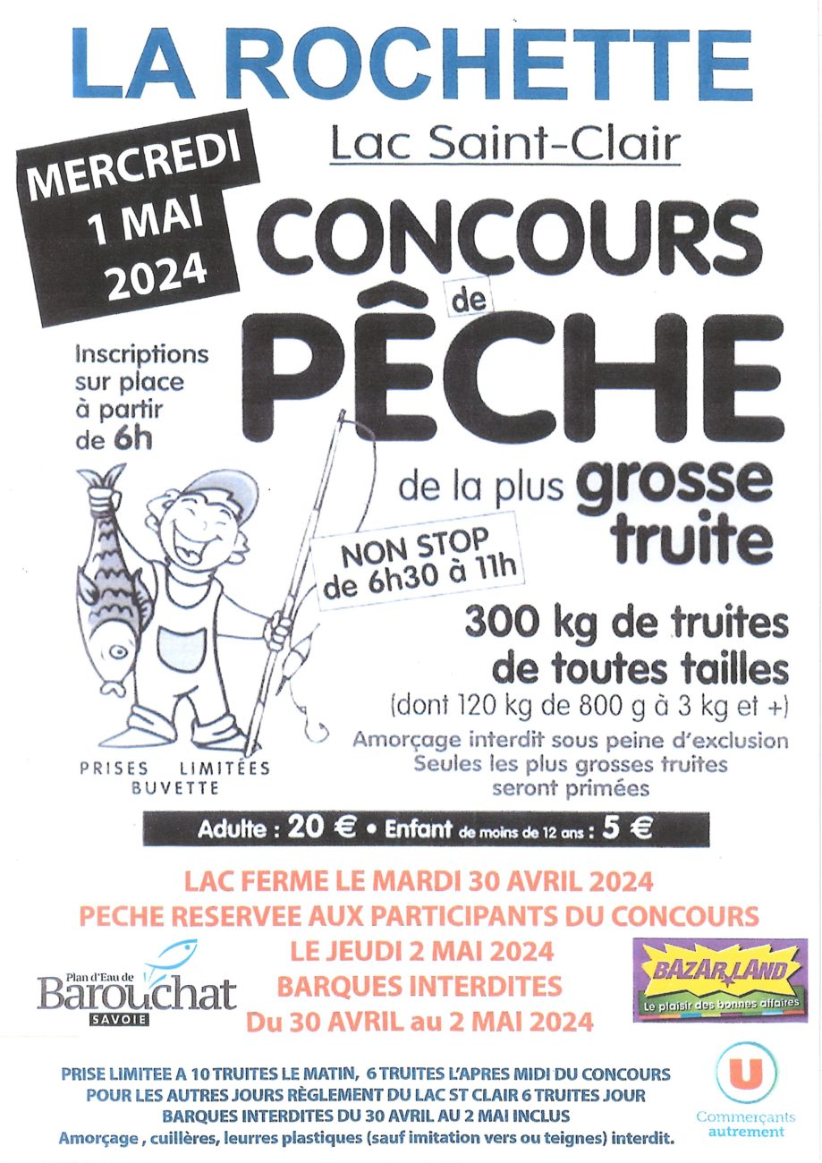 Concours de pêche à la plus grosse truite au Lac Saint-Clair