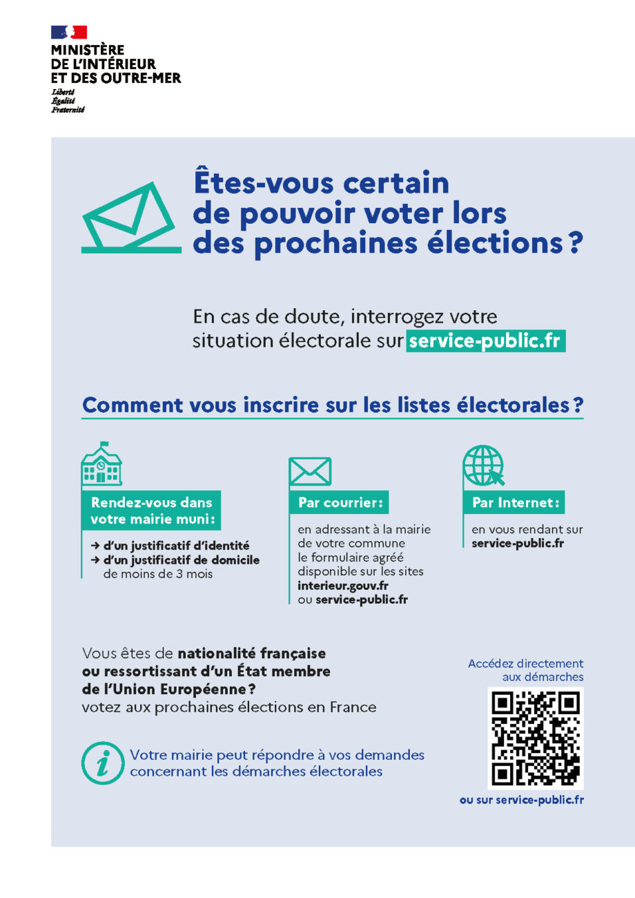 Suis-je bien inscrit(e) sur les listes électorales ?