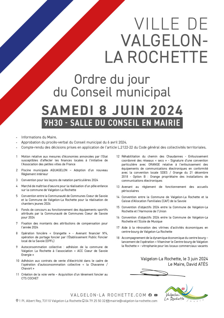 CONSEIL MUNICIPAL > 8 JUIN