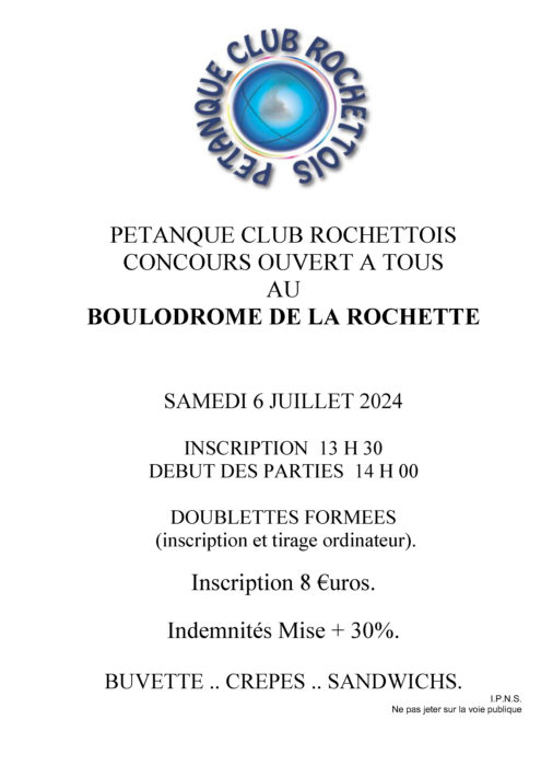 CONCOURS DE PETANQUE