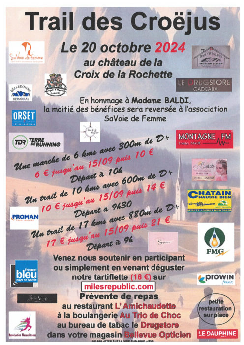TRAIL DES CROËJUS : SOLIDARITÉ ET SPORT