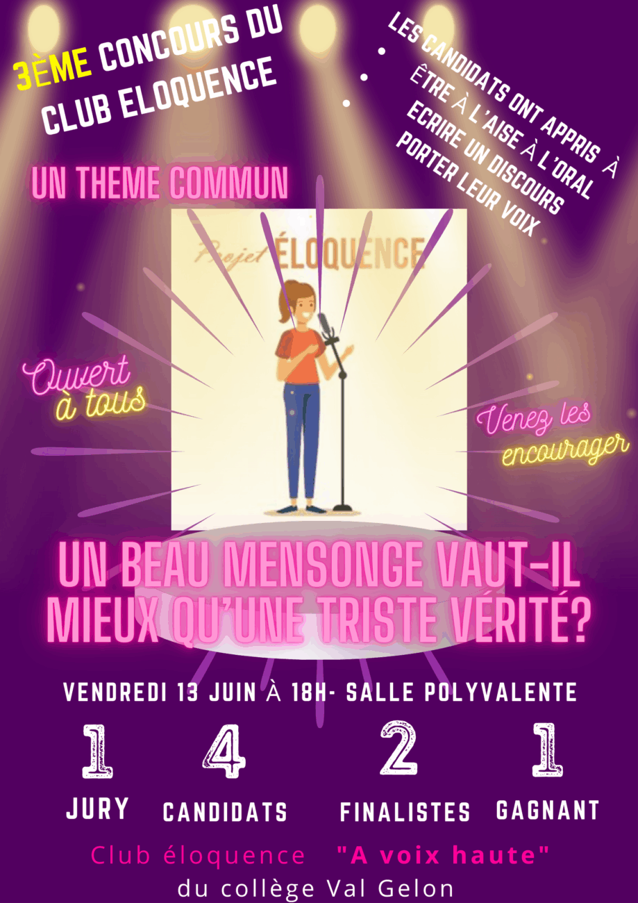 3E CONCOURS DU CLUB ÉLOQUENCE