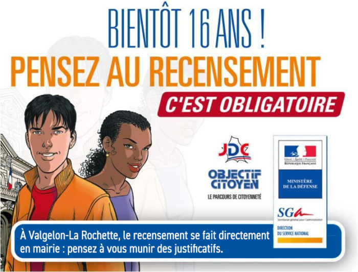 RECENSEMENT CITOYEN : PENSEZ-Y DÈS VOS 16 ANS !