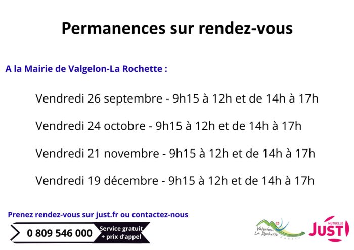 Mutuelle communale – Permanences à Valgelon-La Rochette