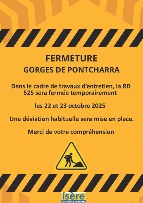 FERMETURE GORGES DE PONTCHARRA