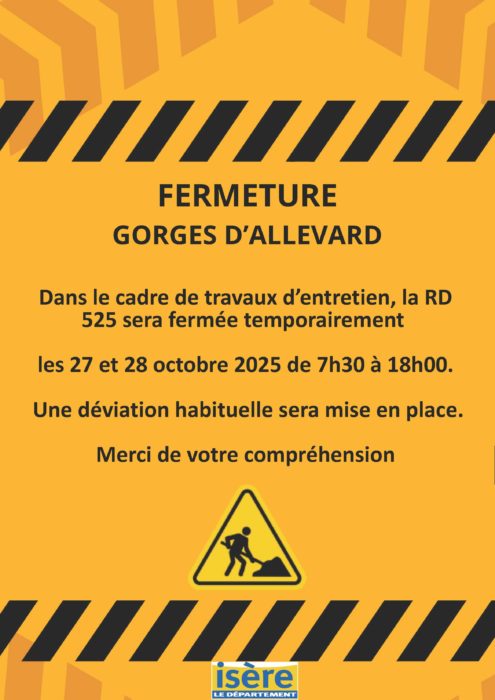 FERMETUTRE GORGES D’ALLEVARD