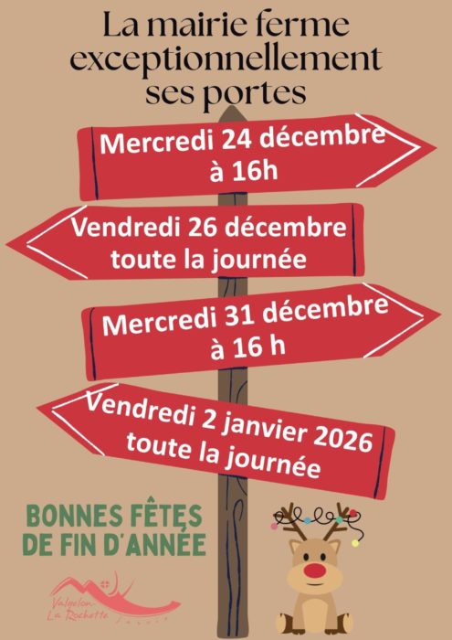 La mairie ferme exceptionnellement ses portes.