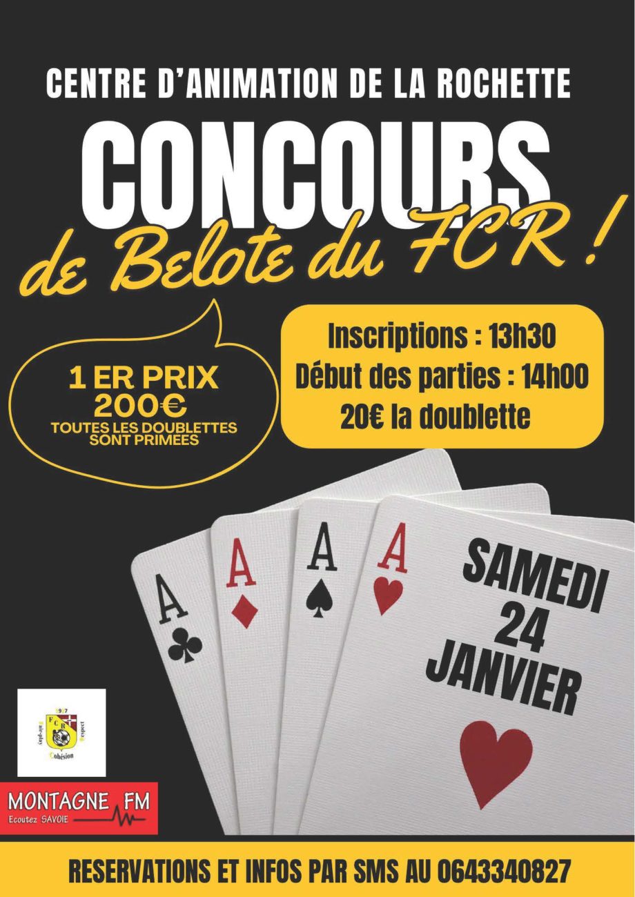 CONCOURS DE BELOTE !