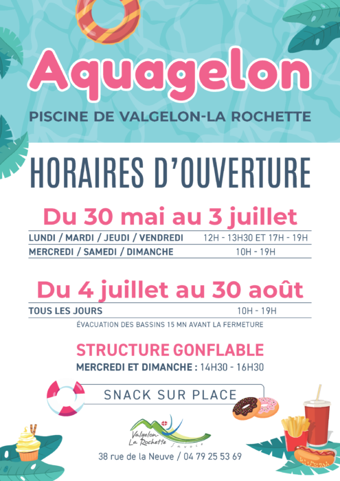 🏊‍♂️ Ouverture de la piscine municipale Aquagelon