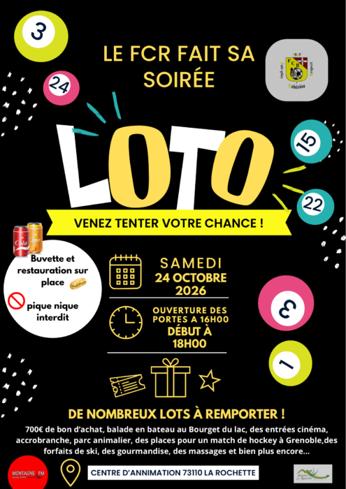 Loto du Football Club Rochettois, samedi 24/10